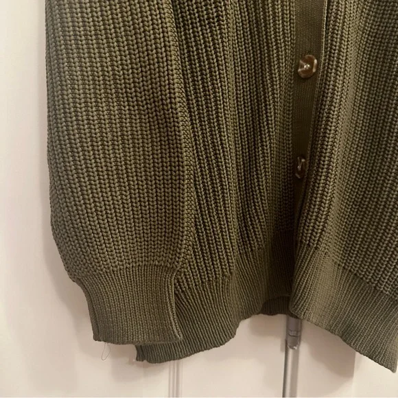 NEW Jenni Kayne Cocoon Cotton Oversized Cardigan Sweater in Sage Green | size S - Picture 9 of 10